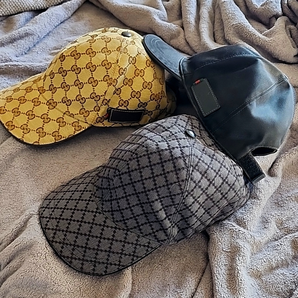 Three Gucci Ball caps